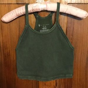 Free People Happiness Runs Tank Crop Green M/L